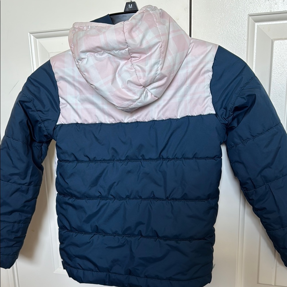 Pink and Blue Puffer Jacket